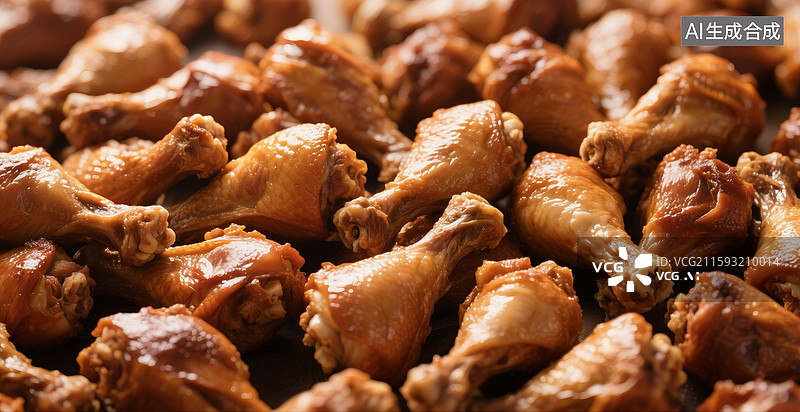 【AI数字艺术】卤水卤汁卤制卤鸡腿图片素材