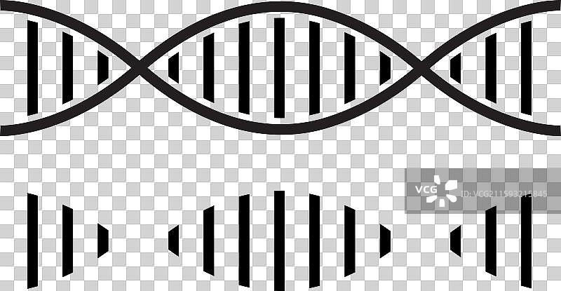 深灰色DNA螺旋图标图片素材