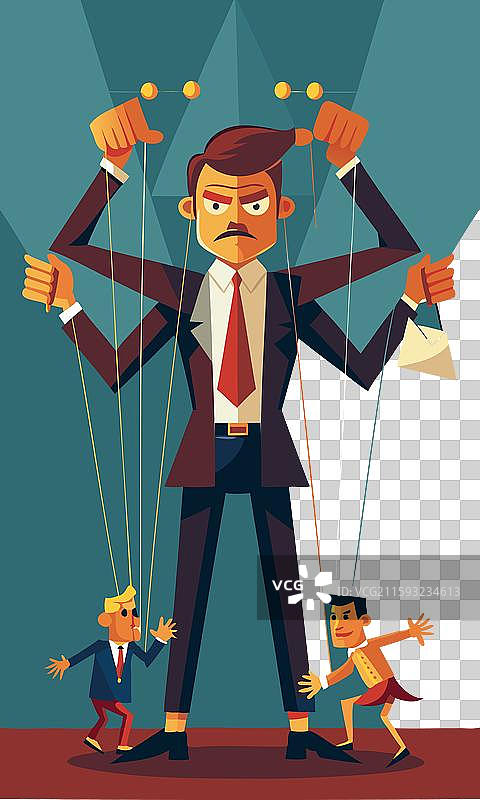商业木偶师操控员工图片素材