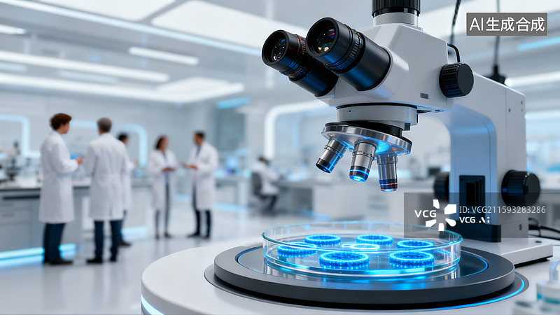 【AI数字艺术】生物科学，病毒，医疗研究，医疗设备图片素材