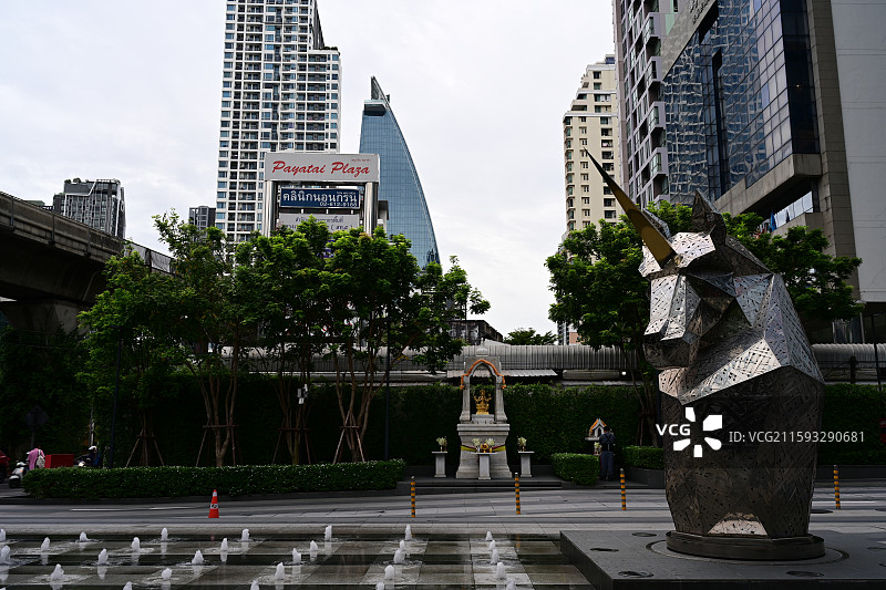 曼谷，城区，徒步，街道，寺庙，公园，从清晨黄昏图片素材