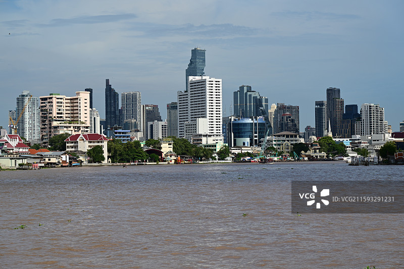 曼谷暹罗天地，湄南河风光图片素材