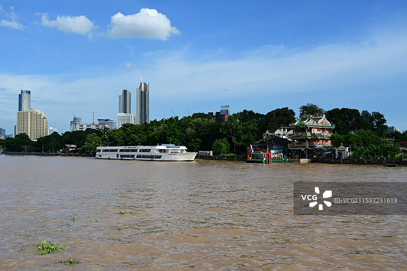 曼谷暹罗天地，湄南河风光图片素材