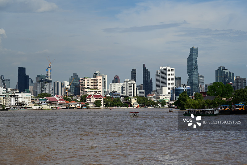 曼谷暹罗天地，湄南河风光图片素材