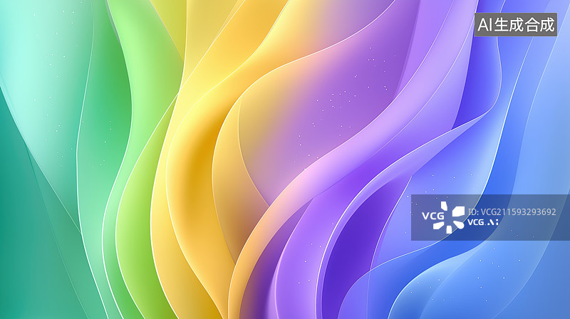 【AI数字艺术】彩色流动抽象图案图片素材