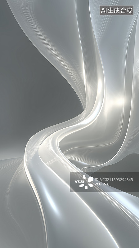 【AI数字艺术】能量导管光带浮动景图片素材