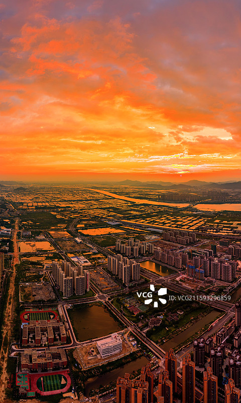 斗门晚霞图片素材
