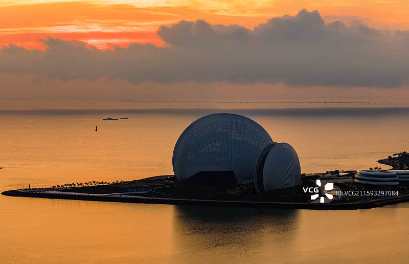 珠海日月贝日出图片素材