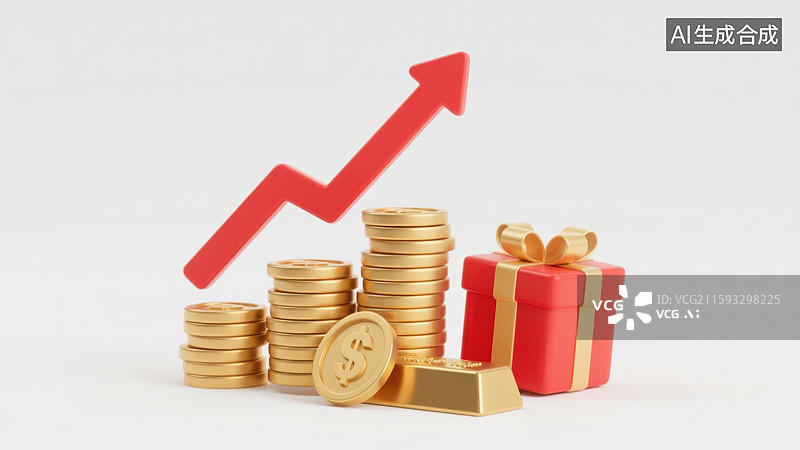 【AI数字艺术】财富增长与奖励图片素材