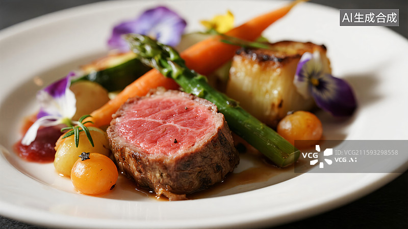 【AI数字艺术】臻品和牛：一场视觉与味觉的盛宴图片素材