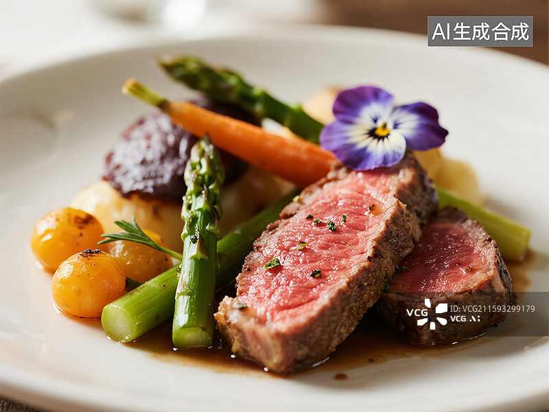 【AI数字艺术】臻品和牛：一场视觉与味觉的盛宴图片素材