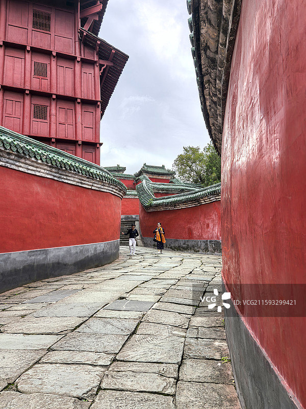 湖北省十堰市武当山风景区，九曲黄河墙图片素材