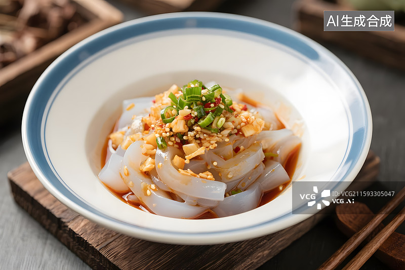 【AI数字艺术】红油凉拌粉皮图片素材