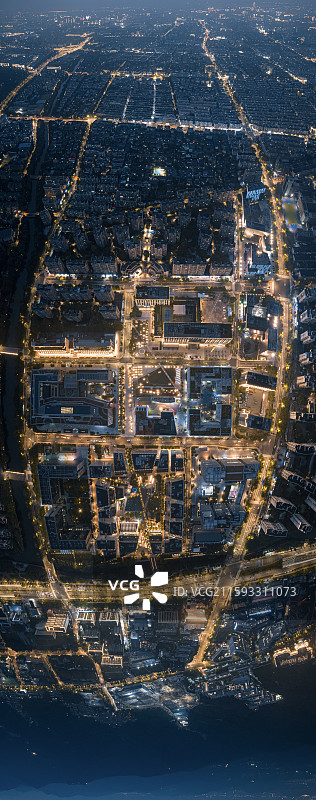 航拍杭州天目里全景图片素材