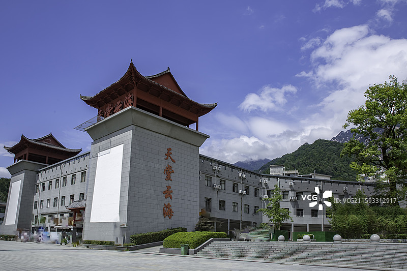 湖北省黄冈市：罗田天堂寨山门，国家4A级景区，世界地质公园图片素材