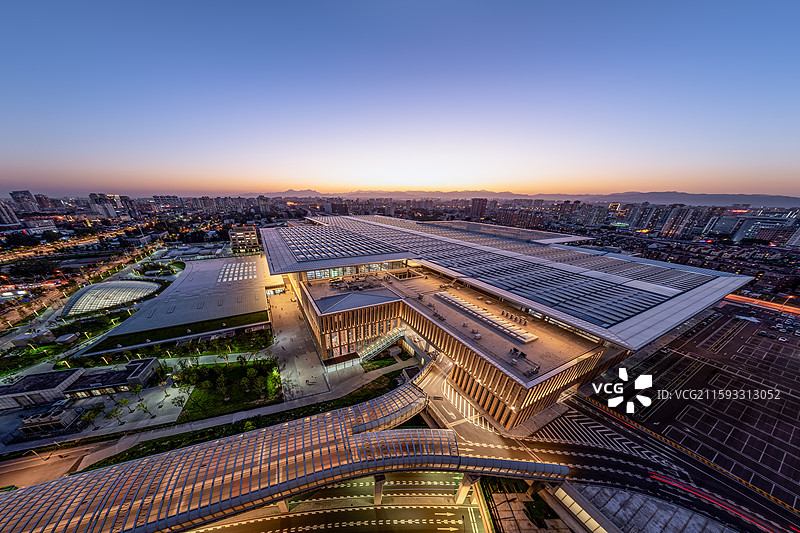 日落丰台站图片素材