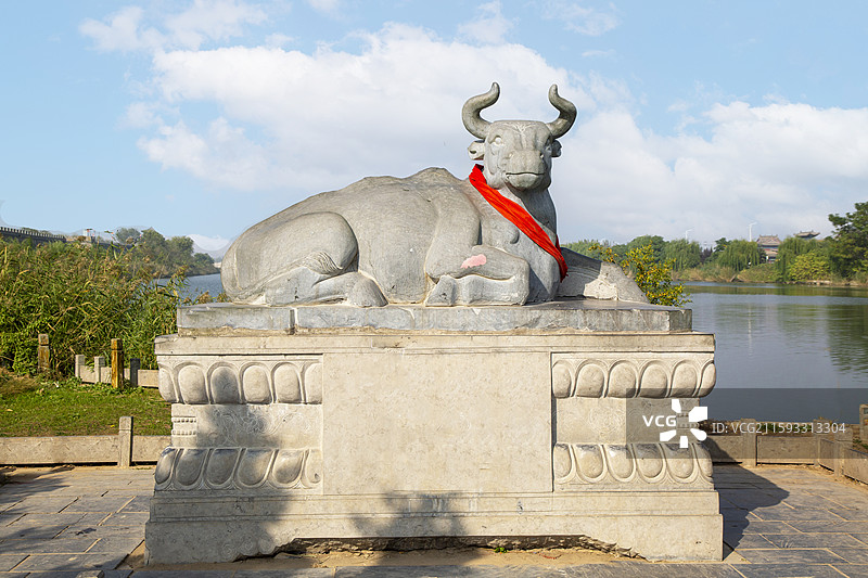 河北省邯郸市广府古城石牛图片素材