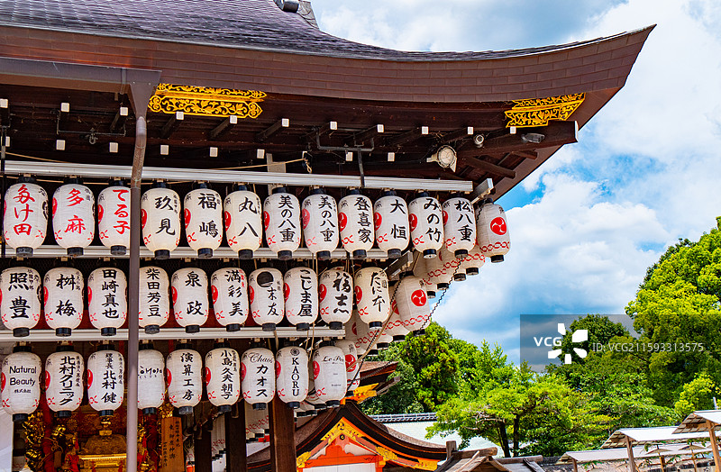 日本京都八坂神社内景图片素材