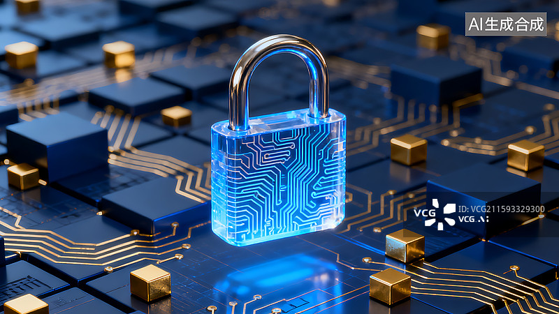 【AI数字艺术】信息安全 数据安全 防火墙 黑客 金融安全 网络防火墙安全广告海报素材 电脑芯片人工智能 大数据图片素材