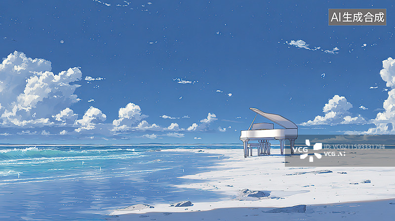 【AI数字艺术】钢琴图片素材