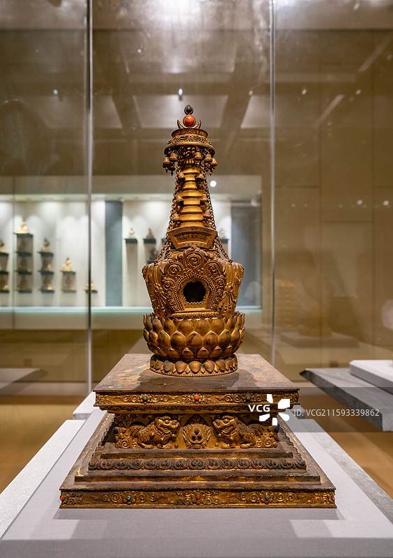 南京博物院之清金坛城和清乾隆金佛塔图片素材