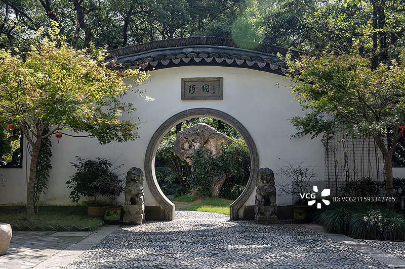 绮园拱门图片素材