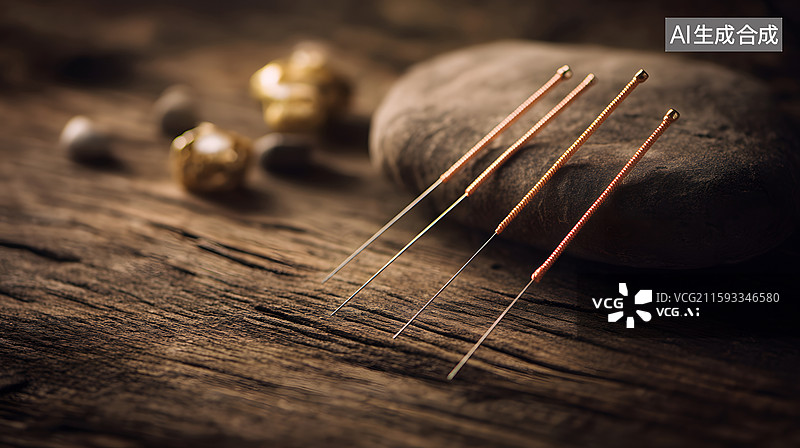 【AI数字艺术】针炙针的特写图片素材