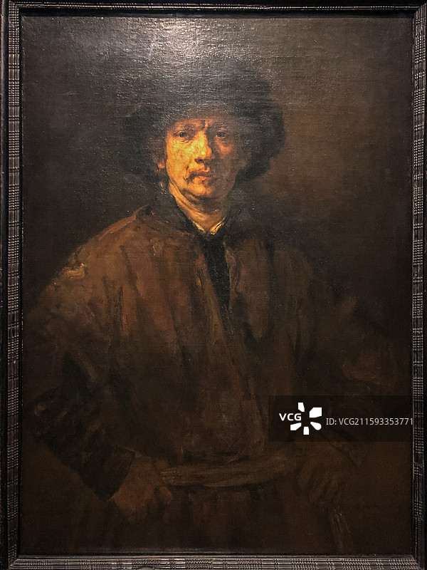 维也纳艺术史博物馆 伦勃朗 自画像图片素材
