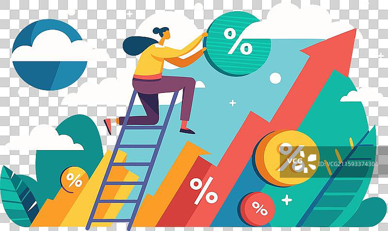 攀登财务阶梯图片素材