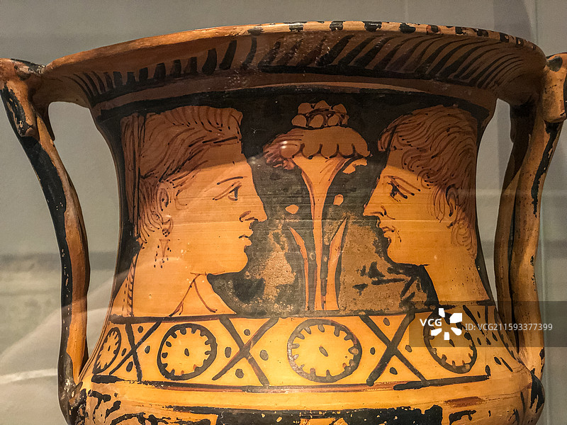 德国柏林博物馆岛 柏林旧博物馆 Altes Museum 古希腊陶罐图片素材
