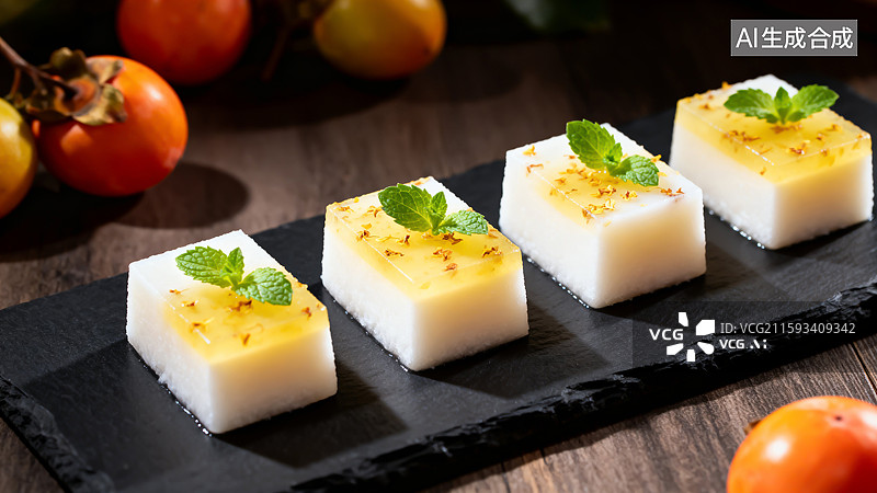 【AI数字艺术】秋天的桂花糕图片素材