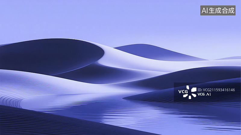 【AI数字艺术】简约抽象山水沙漠风景背景壁纸图片素材