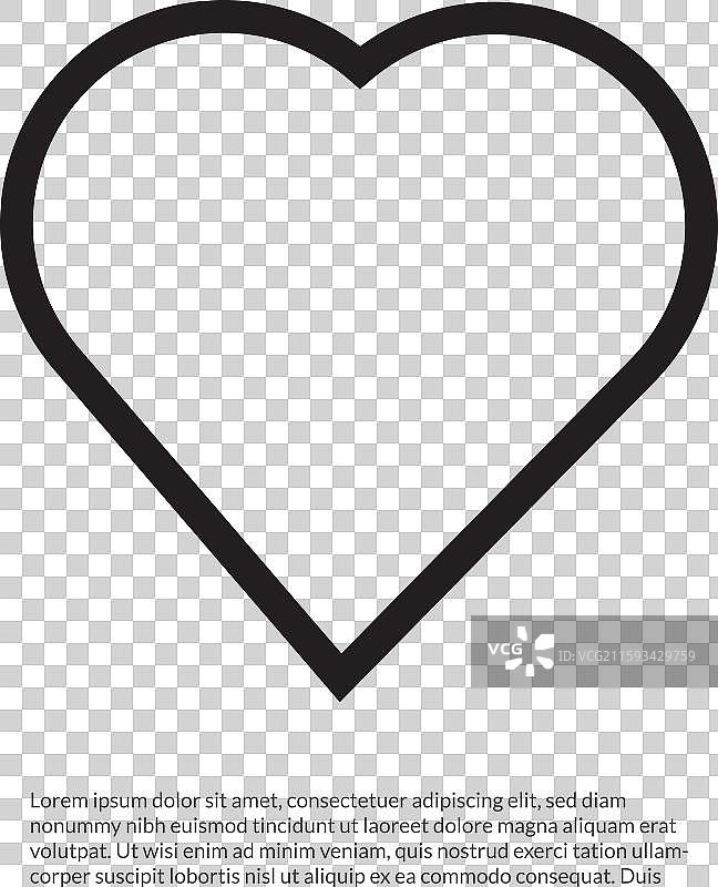 白色背景上的心形图标图片素材