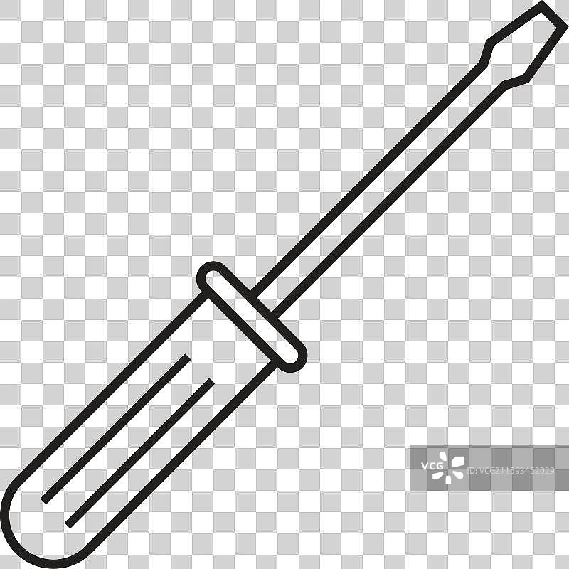 平头螺丝刀图标符号图片素材