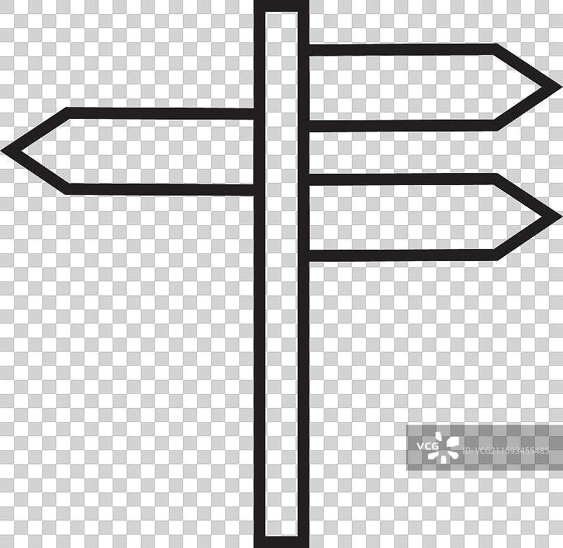 轮廓方向图标，孤立的标志符号图片素材