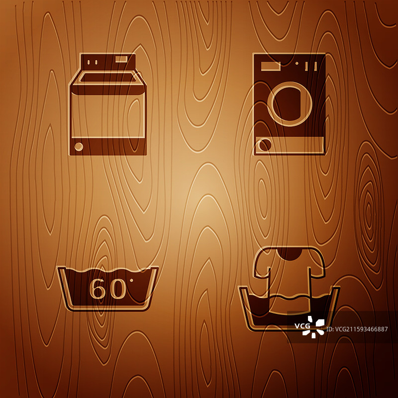 设置洗衣盆，使用温水洗涤衬衫图片素材