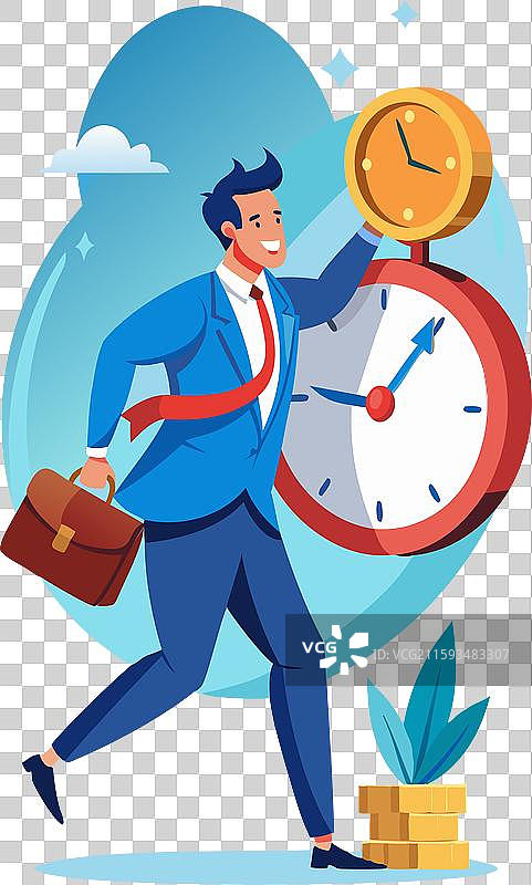 商人管理时间以促进投资增长图片素材