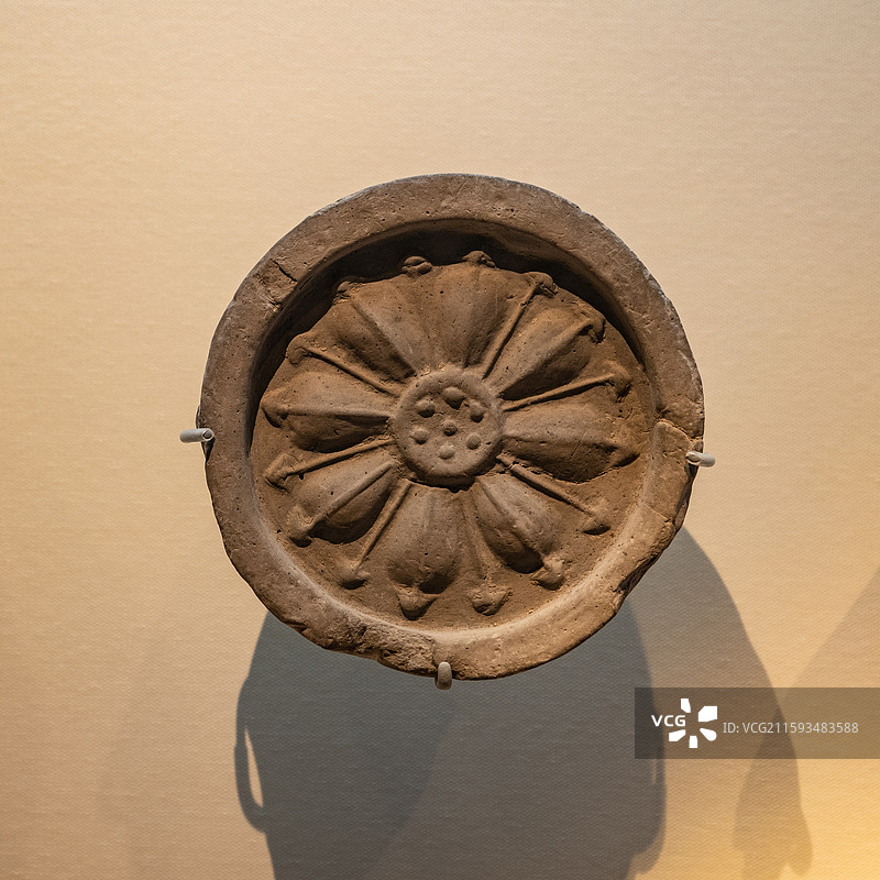 中国江苏南京博物院馆藏瓦当图片素材