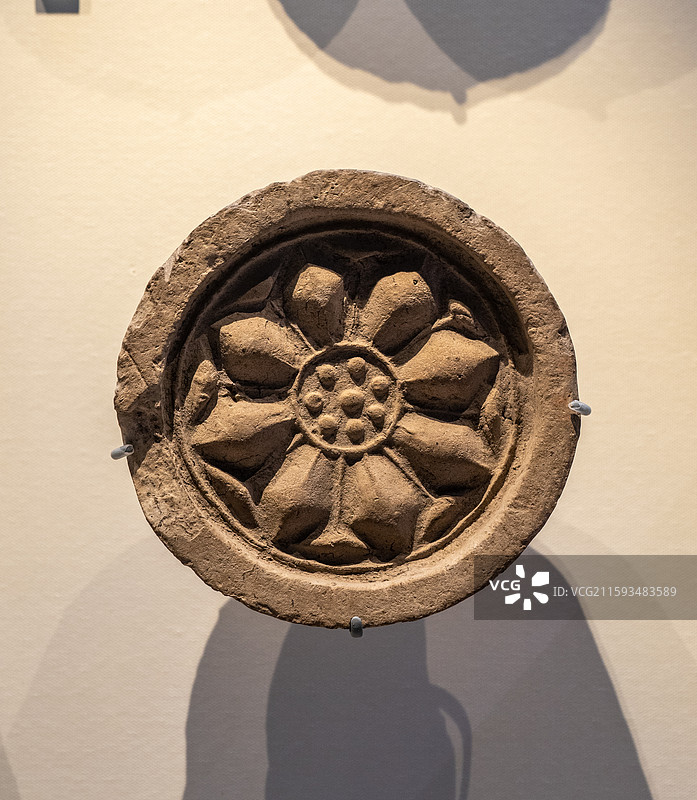 中国江苏南京博物院馆藏瓦当图片素材