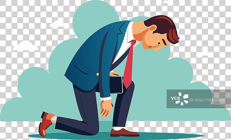 商人鞠躬道歉图片素材