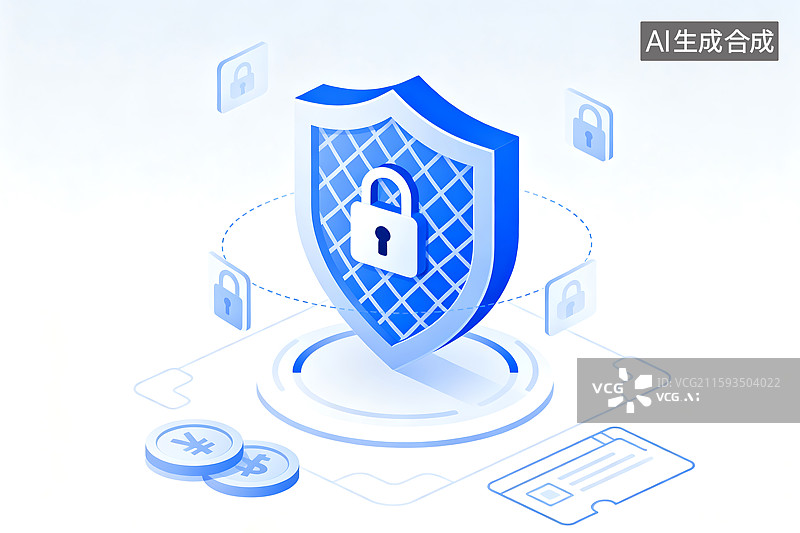 【AI数字艺术】信息安全 金融数据安全 黑客 网络安全广告海报素材 电脑芯片人工智能 大数据云计算 防火墙 安全锁图片素材