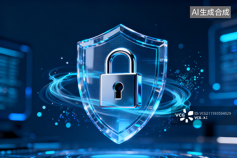 【AI数字艺术】信息安全 金融数据安全 黑客 网络安全广告海报素材 电脑芯片人工智能 大数据云计算 防火墙 安全锁图片素材