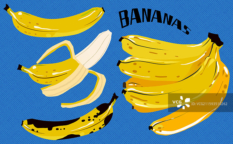 香蕉插画图片素材