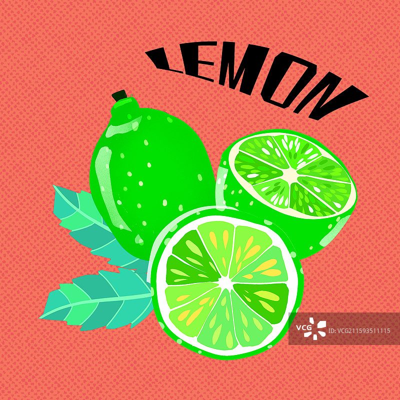 柠檬插画图片素材