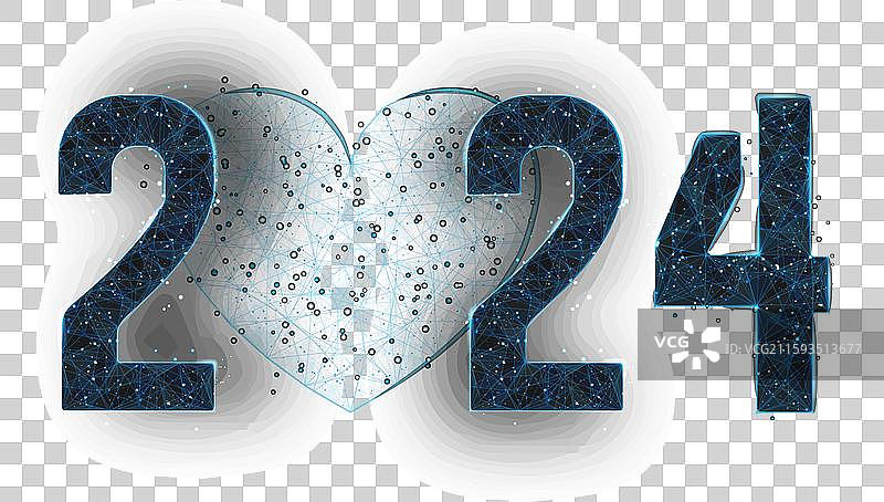 抽象的孤立蓝色新年数字图像图片素材