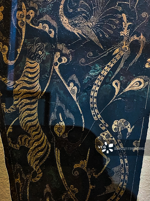 法国吉美博物馆 中国流失海外文物 西汉 错金铜当卢图片素材