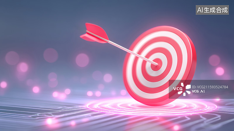 【AI数字艺术】红白靶子上的箭图片素材