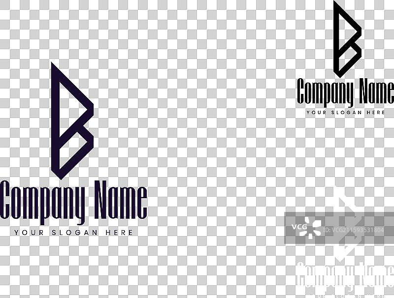 现代字母B标志设计模板图片素材