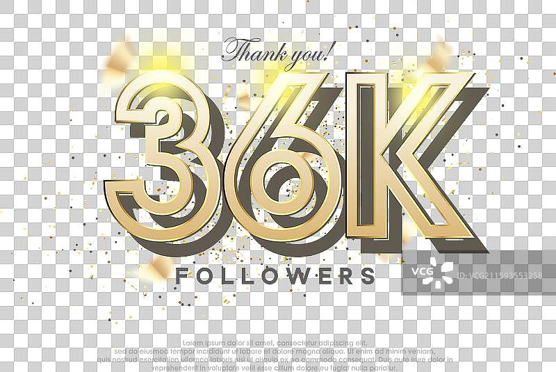 庆祝达到36,000名粉丝的活动图片素材