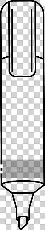 轮廓记号笔图标线性毡尖笔图片素材